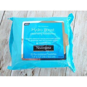 Neutrogena Hydro Boost Wipes 25 Count Cleansing Makeup Remover Towelettes